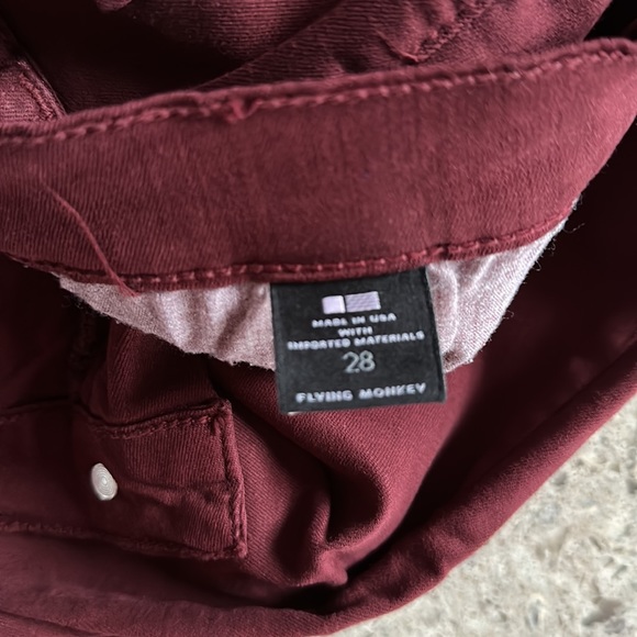 Flying Monkey Maroon Pants size 28 - Picture 4 of 4